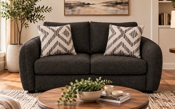Fabric Stationnary Loveseat by Deco-Style