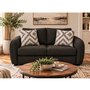 Fabric Stationnary Loveseat by Deco-Style