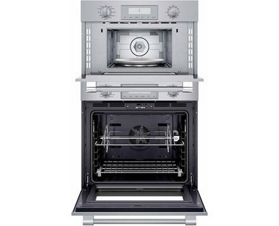 Thermador 30-Inch, 6.1 Cu.Ft. Built-In Combination Wall Oven With Speed Oven - PODMC301W