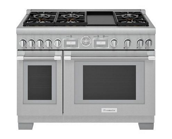 Thermador 48-Inch Freestanding Gas Range With Extralow® Burners - PRG486WDG