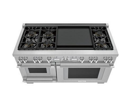 Thermador 60-Inch Freestanding Dual-Fuel Range With Extralow® Burners - PRD606WESG