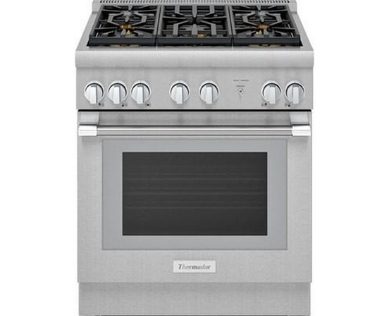 Thermador 30-Inch Freestanding Gas Range With Extralow® Burners - PRG305WH