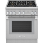 Thermador 30-Inch Freestanding Gas Range With Extralow® Burners - PRG305WH