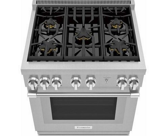 Thermador 30-Inch Freestanding Gas Range With Extralow® Burners - PRG305WH