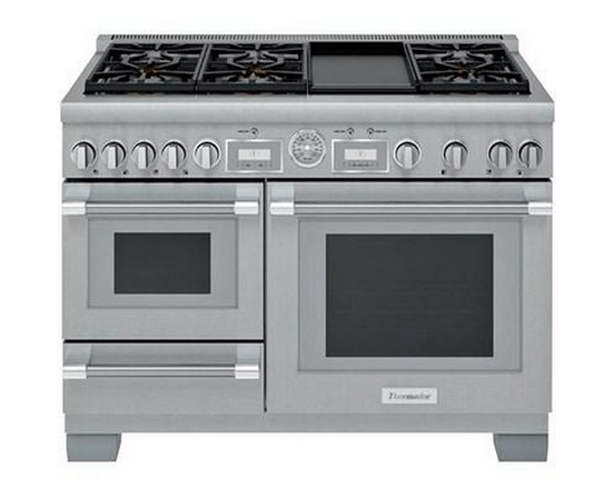 Thermador 48-Inch, Freestanding Dual-Fuel Range With Extralow® Burners - PRD48WDSGC
