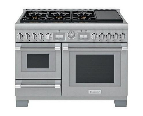 Thermador 48-Inch Freestanding Dual-Fuel Range With Extralow® Burners - PRD48WISGC