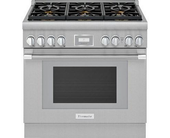Thermador 36-Inch Freestanding Dual-Fuel Range With Star® Burner - PRD366WHC