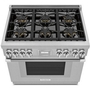 Thermador 36-Inch Freestanding Dual-Fuel Range With Star® Burner - PRD366WHC