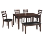 Coviar Dining Room Table and Chairs with Bench - Set of 6 by Ashley - D385-325