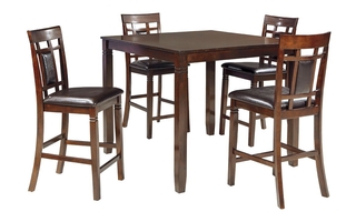 Bennox Counter Height Dining Room Table and Bar Stools - Set of 5 by Ashley - D384-223