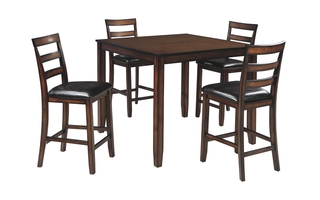 Coviar Counter Height Dining Room Table and Bar Stools - Set of 5 by Ashley - D385-223