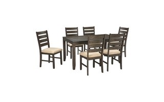 Rokane Dining Room Table and Chairs - Set of 7 by Ashley - D397-425