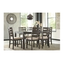 Rokane Dining Room Table and Chairs - Set of 7 by Ashley - D397-425