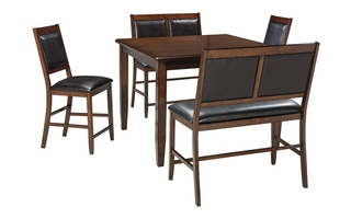 Meredy Counter Height Dining Room Table and Bar Stools - Set of 5 by Ashley - D395-323
