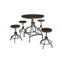 Odium Counter Height Dining Room Table and Bar Stools - Set of 5 by Ashley - D284-223