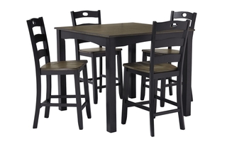 Froshburg Counter Height Dining Room Table and Bar Stools - Set of 5 by Ashley - D338-223