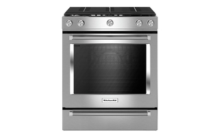 KitchenAid 30 in. 5-Burner Gas Convection Front Control Range - KSGG700ESS