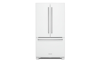 KitchenAid 20 cu. ft. Counter-Depth French Door Refrigerator with Interior Dispense - KRFC300EWH