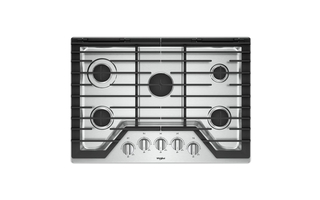 Whirlpool 30 in. Gas Cooktop with EZ-2-Lift™ Hinged Cast-Iron Grates - WCG77US0HS