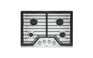 Whirlpool 30 in. Gas Cooktop with EZ-2-Lift™ Hinged Cast-Iron Grates - WCG55US0HS
