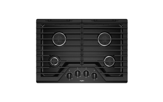 Whirlpool 30 in. Gas Cooktop with EZ-2-Lift™ Hinged Cast-Iron Grates - WCG55US0HB