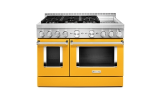 KitchenAid 48 in. Smart Commercial-Style Gas Range with Griddle - KFGC558JYP