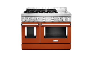 KitchenAid 48 in. Smart Commercial-Style Gas Range with Griddle - KFGC558JSC