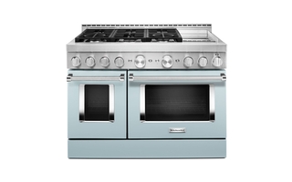 KitchenAid 48 in. Smart Commercial-Style Gas Range with Griddle - KFGC558JMB