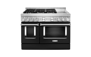 KitchenAid 48 in. Smart Commercial-Style Gas Range with Griddle - KFGC558JBK