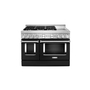 KitchenAid 48 in. Smart Commercial-Style Gas Range with Griddle - KFGC558JBK