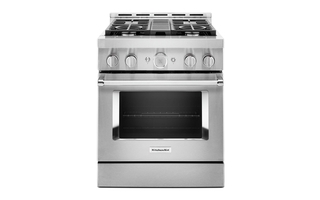 KitchenAid 30 in. Smart Commercial-Style Gas Range with 4 Burners - KFGC500JSS