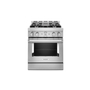 KitchenAid 30 in. Smart Commercial-Style Gas Range with 4 Burners - KFGC500JSS