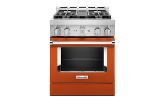 KitchenAid 30 in. Smart Commercial-Style Gas Range with 4 Burners - KFGC500JSC