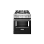 KitchenAid 30 in. Smart Commercial-Style Gas Range with 4 Burners - KFGC500JBK