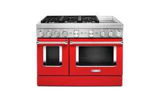 KitchenAid 48 in. Smart Commercial-Style Dual Fuel Range with Griddle - KFDC558JPA