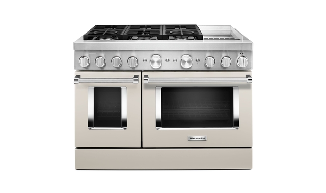 KitchenAid 48 in. Smart Commercial-Style Dual Fuel Range with Griddle - KFDC558JMH