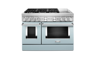 KitchenAid 48 in. Smart Commercial-Style Dual Fuel Range with Griddle - KFDC558JMB