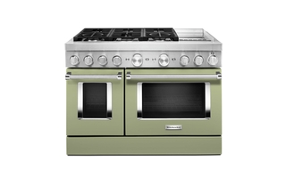 KitchenAid 48 in. Smart Commercial-Style Dual Fuel Range with Griddle - KFDC558JAV