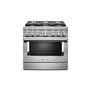 KitchenAid 36 in. Smart Commercial-Style Dual Fuel Range with 6 Burners - KFDC506JSS