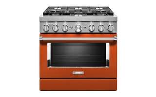 KitchenAid 36 in. Smart Commercial-Style Dual Fuel Range with 6 Burners - KFDC506JSC