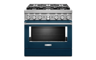 KitchenAid 36 in. Smart Commercial-Style Dual Fuel Range with 6 Burners - KFDC506JIB