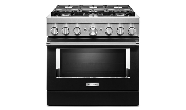 KitchenAid 36 in. Smart Commercial-Style Dual Fuel Range with 6 Burners - KFDC506JBK