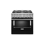 KitchenAid 36 in. Smart Commercial-Style Dual Fuel Range with 6 Burners - KFDC506JBK