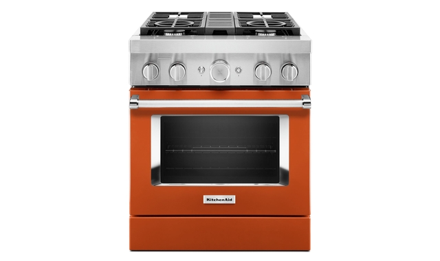 KitchenAid 30 in. Smart Commercial-Style Dual Fuel Range with 4 Burners - KFDC500JSC