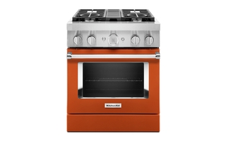 KitchenAid 30 in. Smart Commercial-Style Dual Fuel Range with 4 Burners - KFDC500JSC