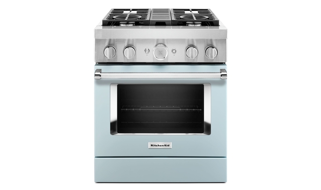 KitchenAid 30 in. Smart Commercial-Style Dual Fuel Range with 4 Burners - KFDC500JMB