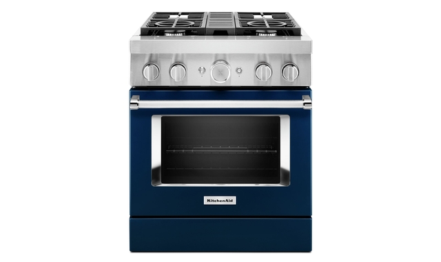 KitchenAid 30 in. Smart Commercial-Style Dual Fuel Range with 4 Burners - KFDC500JIB