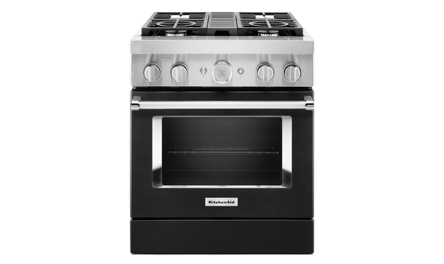 KitchenAid 30 in. Smart Commercial-Style Dual Fuel Range with 4 Burners - KFDC500JBK