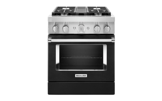 KitchenAid 30 in. Smart Commercial-Style Dual Fuel Range with 4 Burners - KFDC500JBK