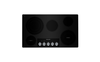 KitchenAid 36 in. Electric Cooktop with 5 Elements and Knob Controls - KCES556HSS